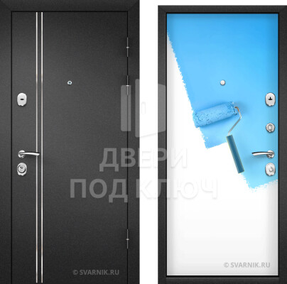 Входная железная дверь под покраску для коттеджа ДПК-12184